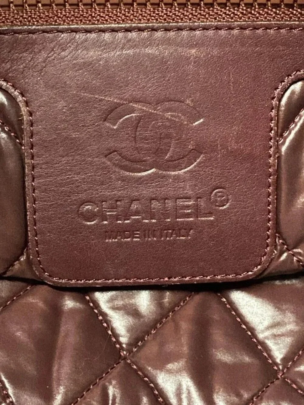 CHANEL Coco Cocoon PM Black Nylon Leather Tote Bag